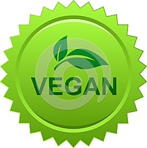 Vegan seal stamp logo