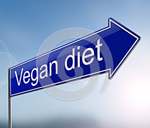 Vegan sign concept.