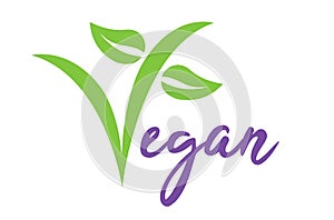 Vegan vector illustration symbol