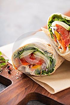 Vegan vegetable wrap