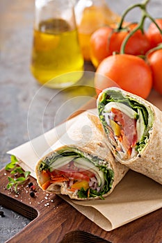 Vegan vegetable wrap