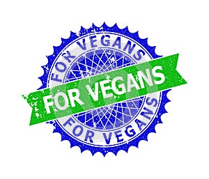 FOR VEGANS Bicolor Rosette Scratched Seal