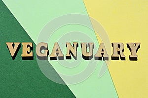 Veganuary, word as banner headline