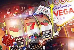 Vegas Casino Games Concept