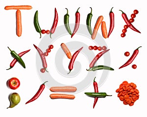 Vegetable alphabet