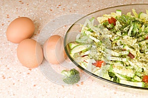 Vegetable baked pudding