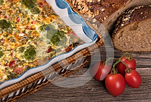 Vegetable baked pudding