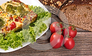 Vegetable baked pudding