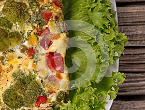 Vegetable baked pudding