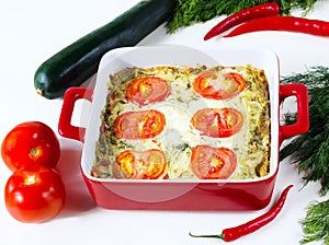 Vegetable baked pudding