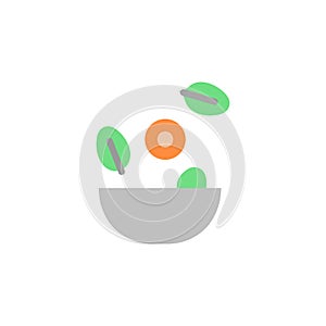 Vegetable bowl icon. Simple color vector elements of vegetarian food icons for ui and ux, website or mobile application