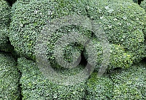 Vegetable, Broccoli Florets, in produce area of a supermarket