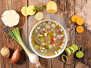 Vegetable broth, vegetable soup