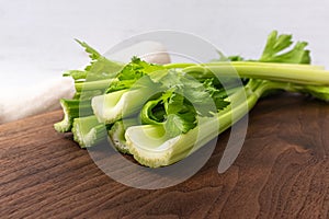 Vegetable celery with a crunchy texture and strong aroma