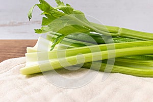 Vegetable celery with a crunchy texture and strong aroma