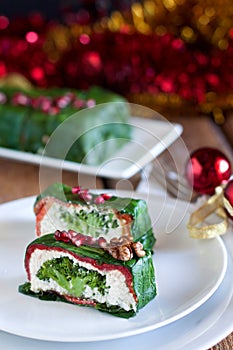 Vegetable and cheese terrine