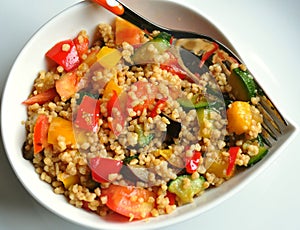 Vegetable cous cous meal