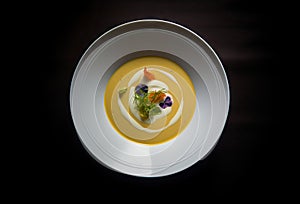 Vegetable Cream Soup, Potato Onion Creamy Dinner, Broccoli Bouillon, Abstract Generative AI Illustration