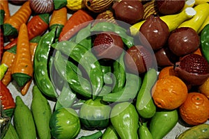 Vegetable, A display of dolls, Golu festival navaratri.