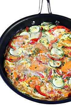 Vegetable Frittata in Frying Pan