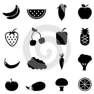 Vegetable and fruit icons