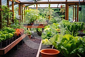 vegetable garden in house backyard
