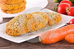 Vegetable hamburger.