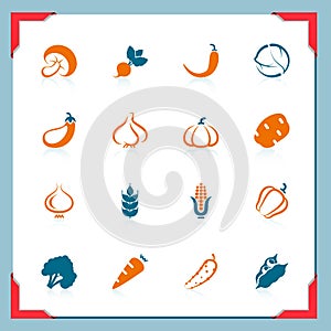 Vegetable icons | In a frame series
