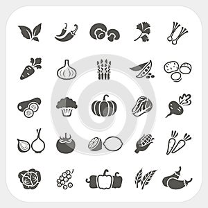 Vegetable icons set