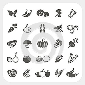 Vegetable icons set photo