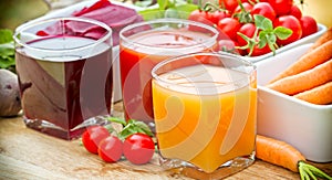 Vegetable juices - healthy drinks