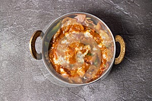 Vegetable Karahi korma masala served in dish isolated on background top view of bangladesh food