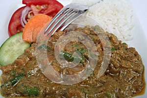 Vegetable korma meal