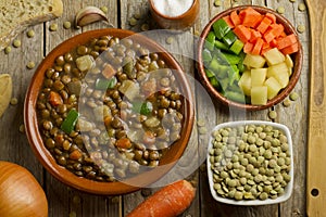 Vegetable lentil soup