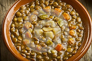 Vegetable lentil soup