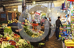 A Vegetable Market in Tangier, Morocco