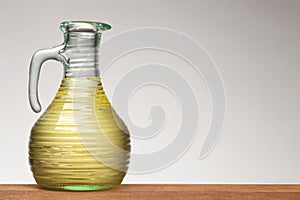 Vegetable oil in bottle