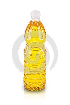 Vegetable oil bottle isolated