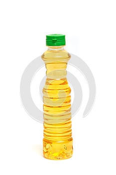 Vegetable oil in plastic bottle