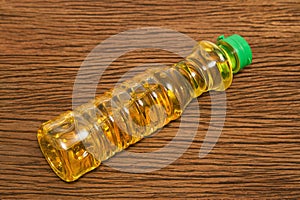 Vegetable oil in plastic bottle