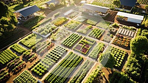 vegetable plants plan view