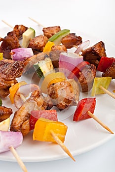 Vegetable and Poultry Grilled Kebabs