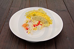 Vegetable pudding with tofu and couscous