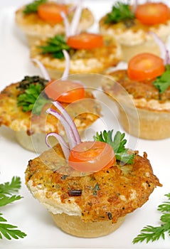 Vegetable quiches