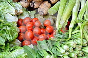 Vegetable in red and green photo