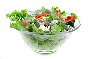Vegetable salad and roquefort
