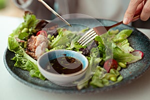 A salad as nutritionally balanced lunch. photo