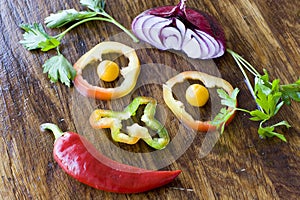 Vegetable smiley