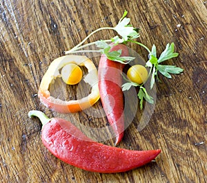 Vegetable smiley