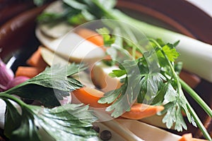 Vegetable soup ingredients